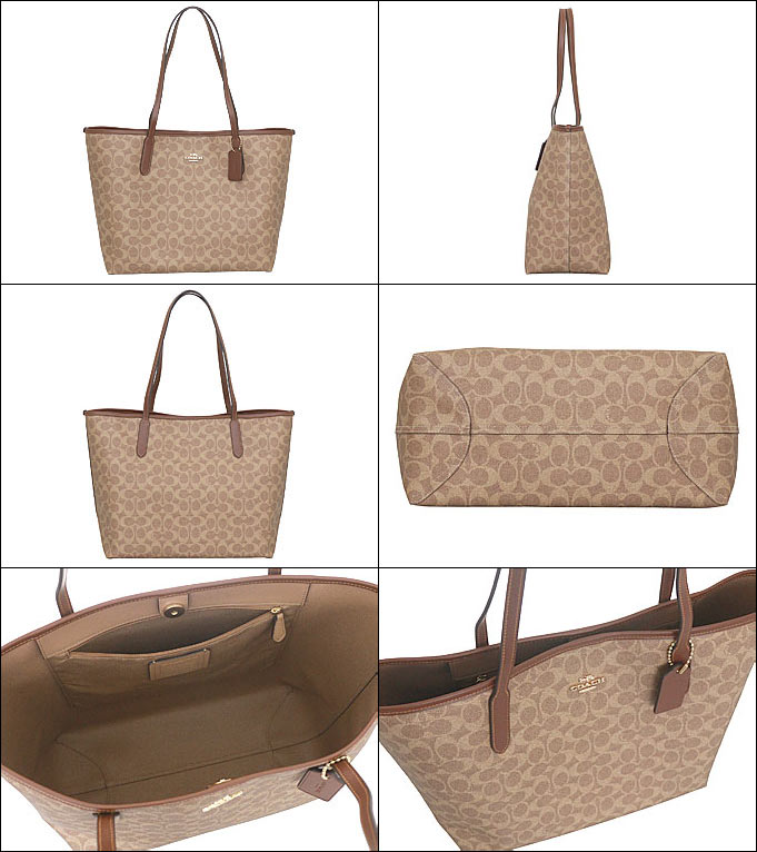 COACH ロゴ柄 ハンドバッグ 中型 コーチ COACH CV976 トートバッグ A4対応 レディース （ブラック