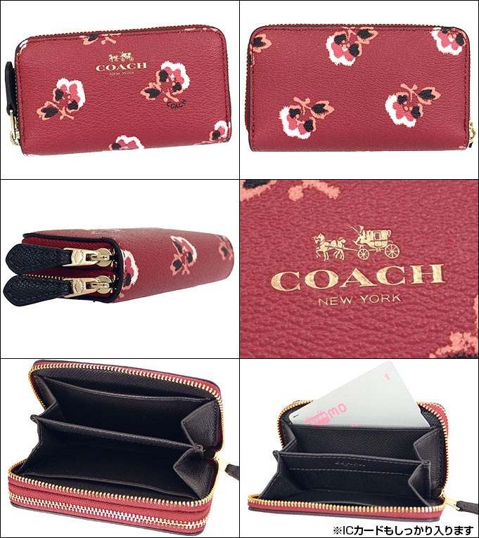 残り僅か】COACH コーチ 財布 スキースローププリント グレー レザー+