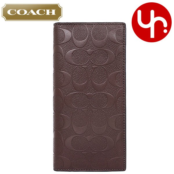 COACH コーチ 財布 長財布 F75365 マホガニー デボスド シグネチャー  