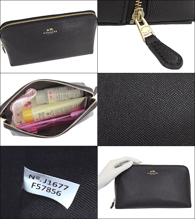 COACH コーチ 小物 ポーチ F57856 ブラック ラグジュアリー