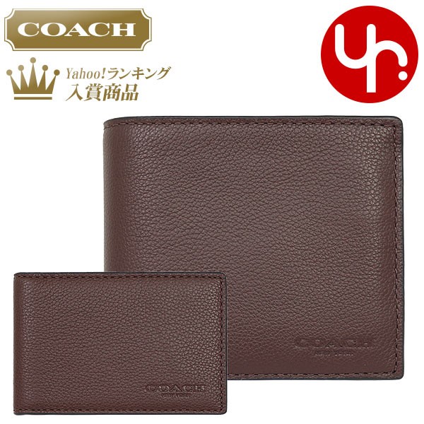 コーチ COACH 財布 二つ折り財布 F74991 スポーツ カーフ レザー コンパクト ID ウ...