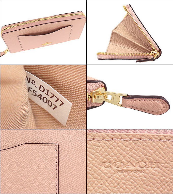 COACH コーチ 財布 長財布 F54007 ヌードピンク ラグジュアリー