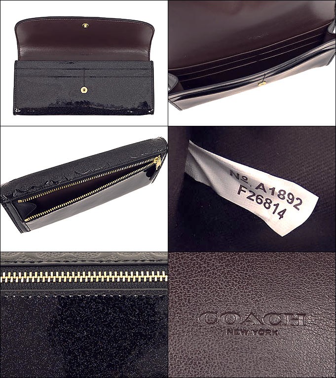COACH コーチ 財布 長財布 F26814 ブラック ラグジュアリー