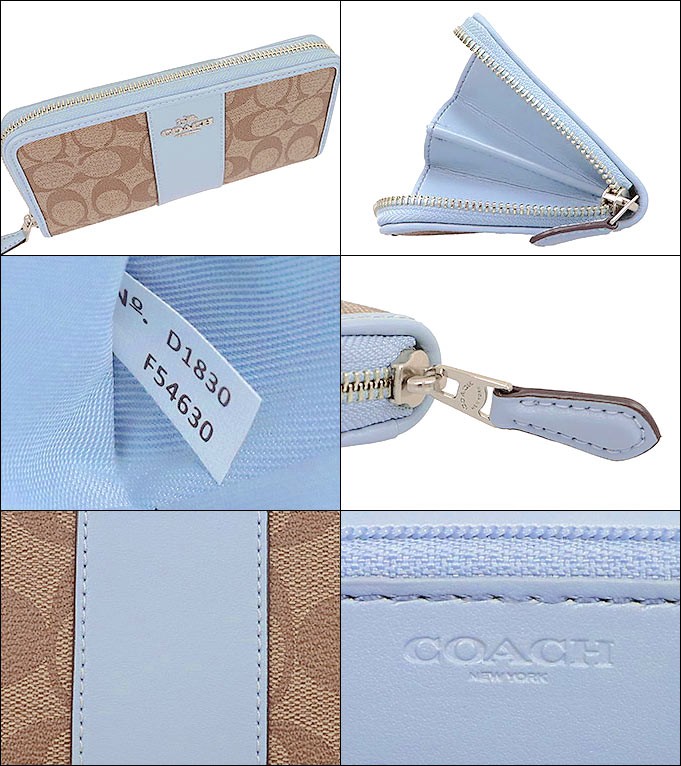 COACH コーチ 財布 長財布 F54630 ブラウン×トゥルーレッド
