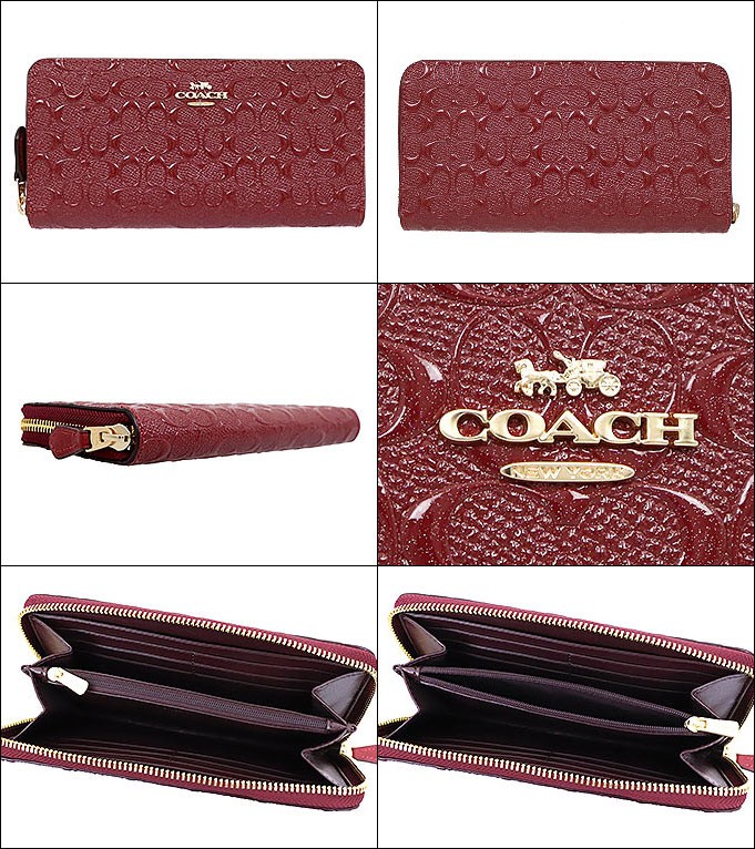 コーチ COACH 財布 長財布 F54805 チェリー ラグジュアリー デボスド