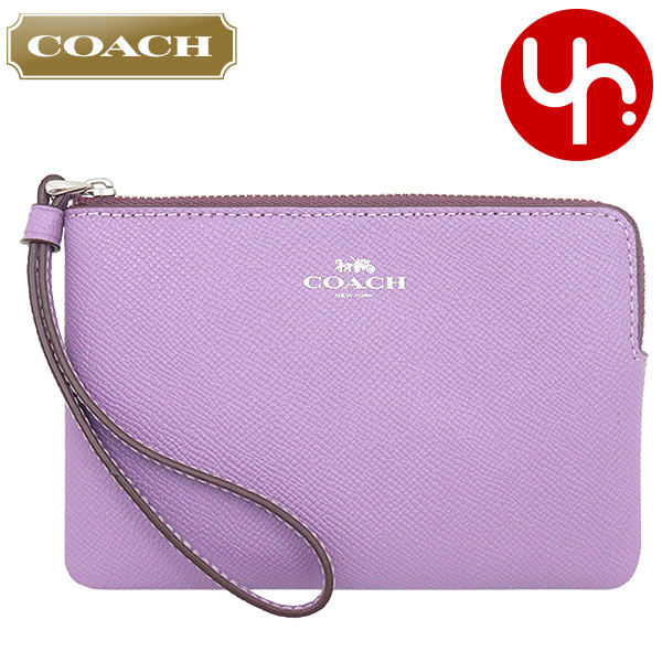 コーチ COACH 小物 ポーチ F58032 58032 アイリス ラグジュアリー クロスグレーン レザー コーナー ジップ リストレット アウトレット レディース