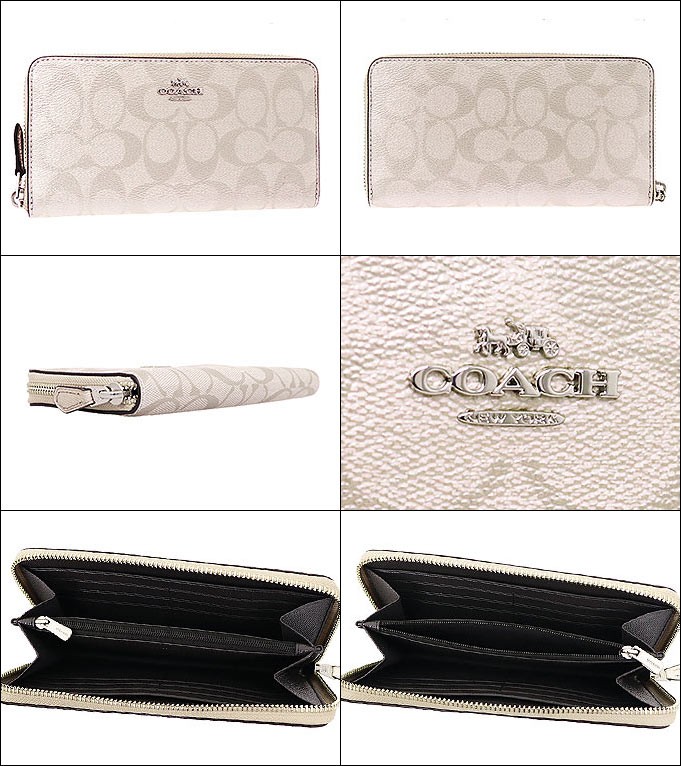 コーチ COACH 財布 長財布 F39670 プラチナ ラグジュアリー メタリック ...
