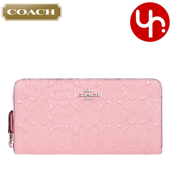 コーチ COACH 財布 長財布 F54805 ペタル ラグジュアリー デボスド シグネチャー パテント アコーディオン ジップ アラウンド  アウトレット レディース