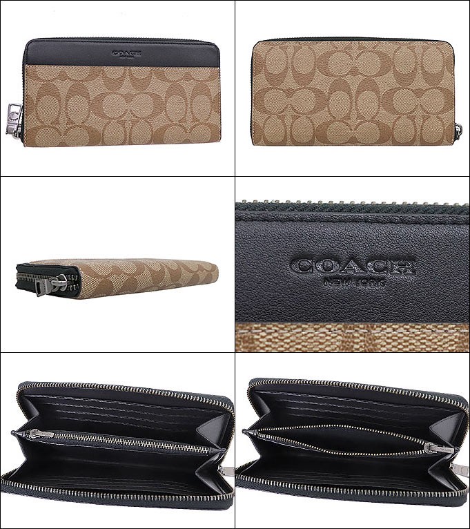 コーチ COACH 財布 長財布 F58112 タン×ブラック シグネチャー PVC レザー アコーディオン ジップ アラウンド アウトレット メンズ  レディース : co-ko190304-6 : インポートコレクションYR - 通販 - Yahoo!ショッピング