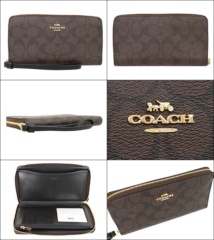 コーチ COACH 財布 長財布 F73418 ブラウン×ブラック ラグジュアリー シグネチャー PVC レザー ラージ フォン ウォレット  アウトレット レディース : co-ko190603-11 : インポートコレクションYR - 通販 - Yahoo!ショッピング