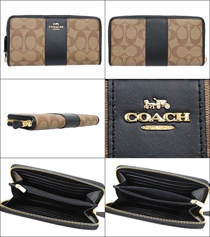 コーチ COACH 財布 長財布 F54630 カーキ×サドル2 ラグジュアリー シグネチャー PVC レザー アコーディオン ジップ アラウンド  アウトレット レディース : co-ko171024-5 : インポートコレクションYR - 通販 - Yahoo!ショッピング