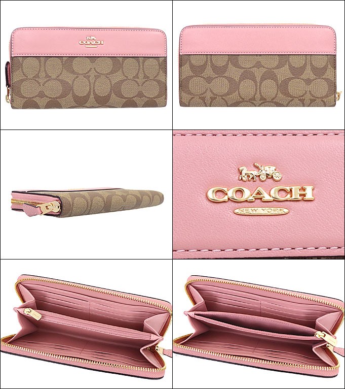 コーチ COACH 財布 長財布 F76873 カーキ×ピンクペタル ラグジュアリー シグネチャー アコーディオン ジップ アラウンド アウトレット  レディース : co-ko191007-16 : インポートコレクションYR - 通販 - Yahoo!ショッピング