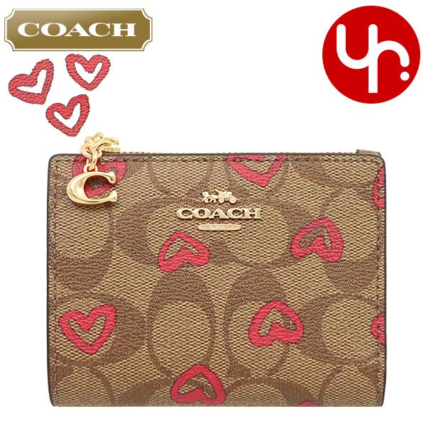 COACH コーチ 折り財布 カーキ 二つ折り財布 星柄