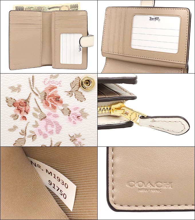 COACH 、ティーローズ、アップリケシリーズ、シャンブレー、財布