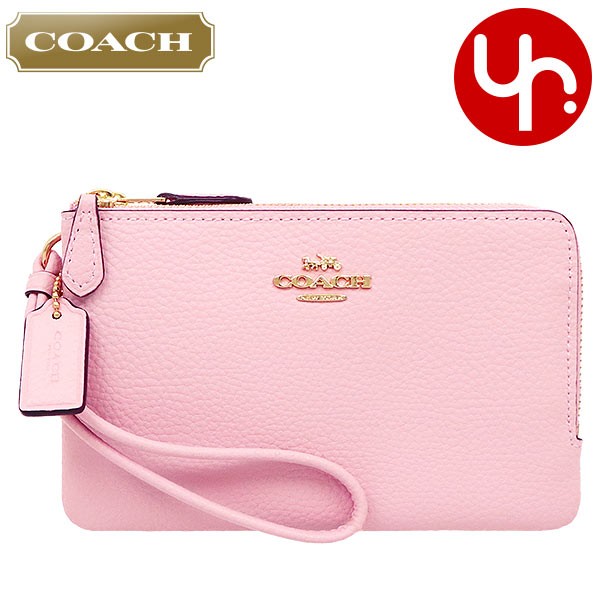 Yahoo! Yahoo!ショッピング(ヤフー ショッピング)コーチ COACH 小物 ポーチ F87590 ブロッサム ラグジュアリー ペブルド レザー ダブル コーナー ジップ リストレット アウトレット レディース