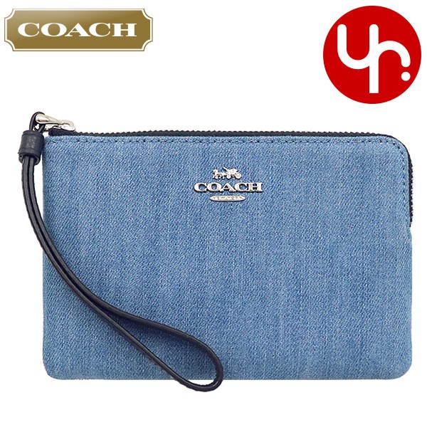 Yahoo! Yahoo!ショッピング(ヤフー ショッピング)コーチ COACH 小物 ポーチ F92623 デニムマルチ ミックスド デニム コーナー ジップ リストレット アウトレット レディース