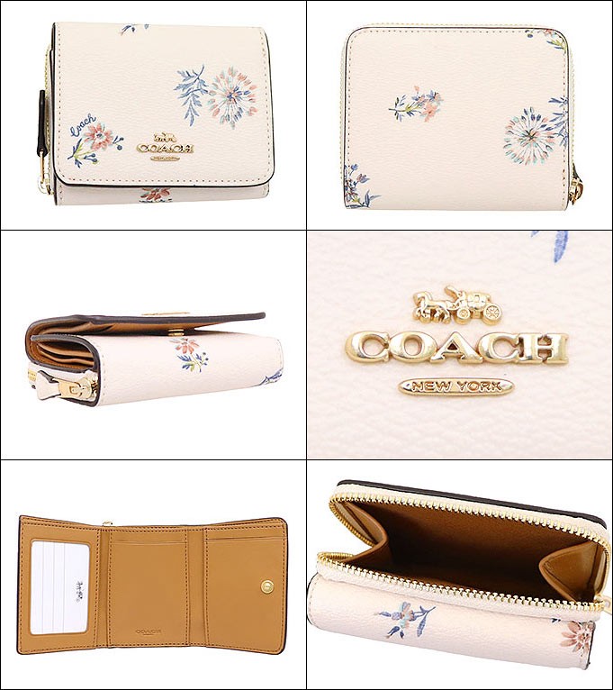 コーチ COACH 財布 三つ折り財布 F02924 2924 チョーク×ブルーマルチ 