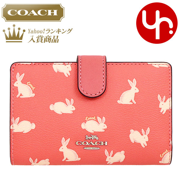 COACH　コーチ　折り財布 COACH コーチ 財布 二つ折り財布 F91837 91837 ブライトコーラル