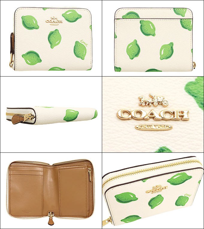 コーチ COACH 財布 二つ折り財布 F03153 3153 チョーク×グリーンマルチ