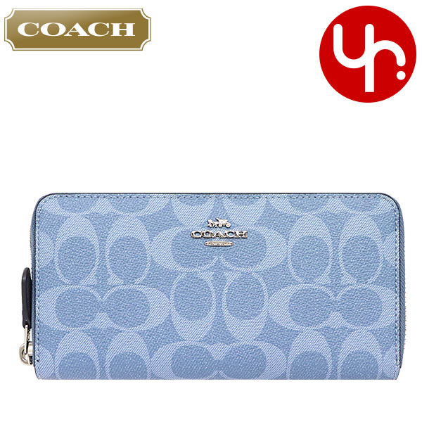 コーチ COACH 財布 長財布 F91205 ライトデニム ラグジュアリー 