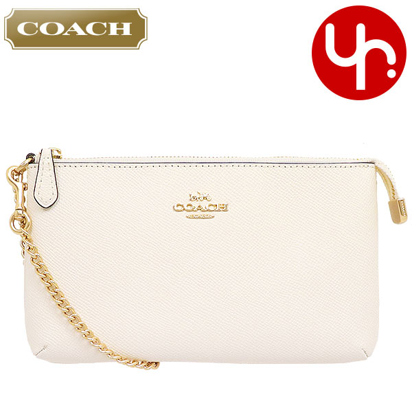 Yahoo! Yahoo!ショッピング(ヤフー ショッピング)コーチ COACH バッグ ポーチ F73044 73044 チョーク ラグジュアリー クロスグレーン レザー チェーン ラージ リストレット アウトレット レディース