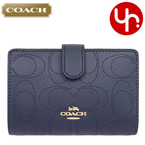 コーチ COACH 財布 二つ折り財布 F02884 2884 ミッドナイト パフォレイテッド シグネチャー ミディアム コーナー ジップ ウォレット  アウトレット レディース : co-ko200904-5 : インポートコレクションYR - 通販 - Yahoo!ショッピング