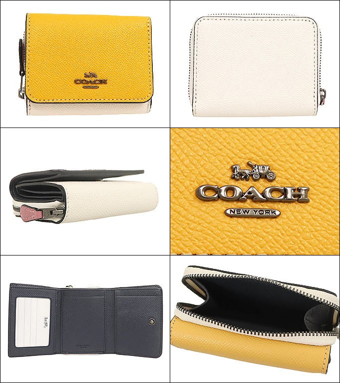 コーチ COACH 財布 三つ折り財布 F02923 2923 ミッドナイト×ハニー