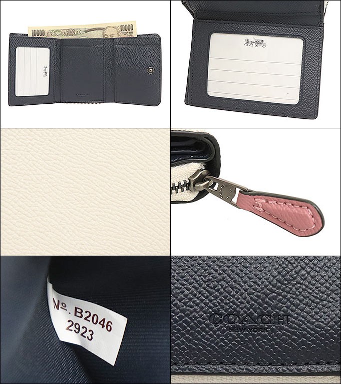 コーチ COACH 財布 三つ折り財布 F02923 2923 ミッドナイト×ハニー