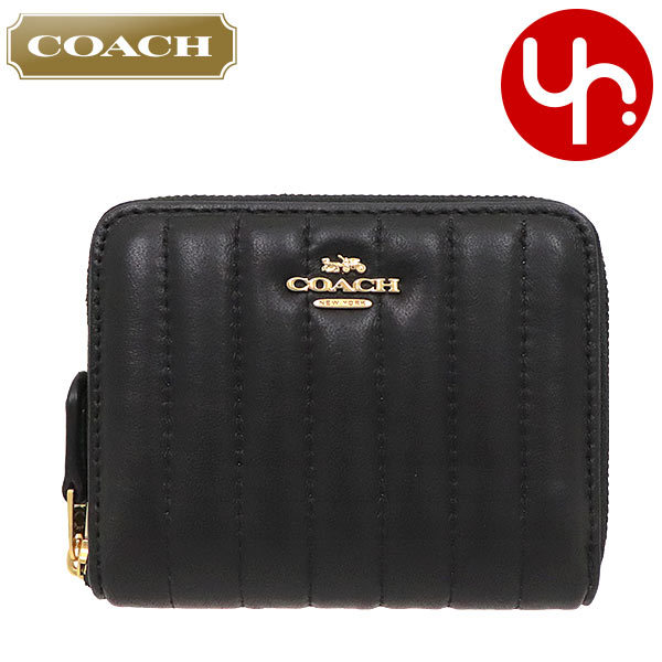 コーチ COACH 財布 二つ折り財布 F02886 2886 ブラック リニア キルティング レザー スモール ジップ アラウンド アウトレット  レディース : co-ko201030-1 : インポートコレクションYR - 通販 - Yahoo!ショッピング