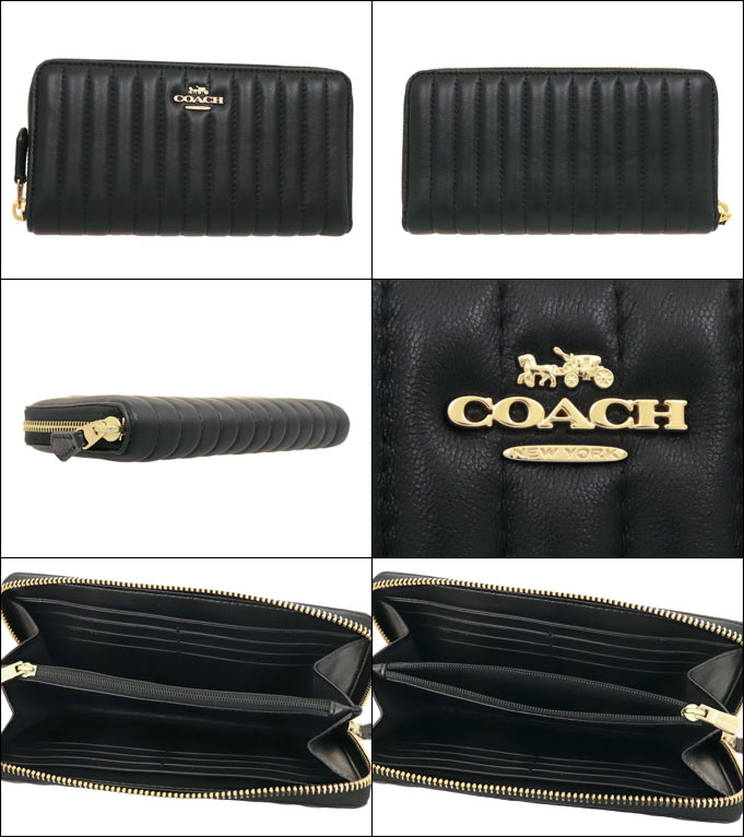 COACH コーチ 財布 長財布 F02855 2855 ブラック リニア