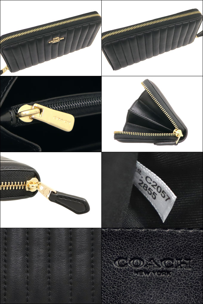 新品未使用 COACH コーチ 長財布 キルティング ブラック coach コーチ キルティング 長財布 ブラック レザー 金ロゴ