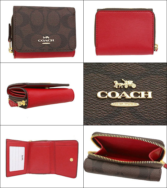 COACH シグネチャー スモールトライフォールド ウォレット - 通販