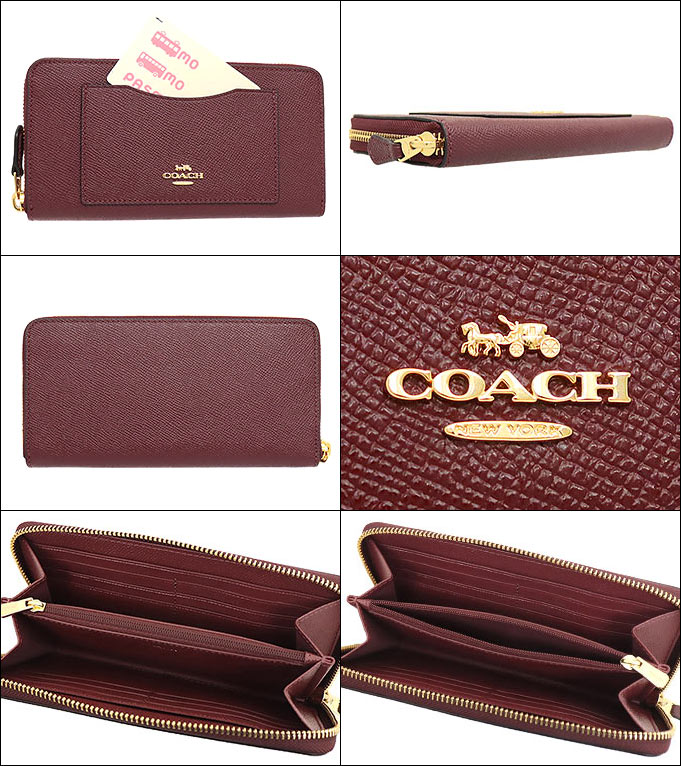 コーチ　coach 長財布　F54007 SVP4Z クロスグレイン レッド 赤 49385-1.jpg