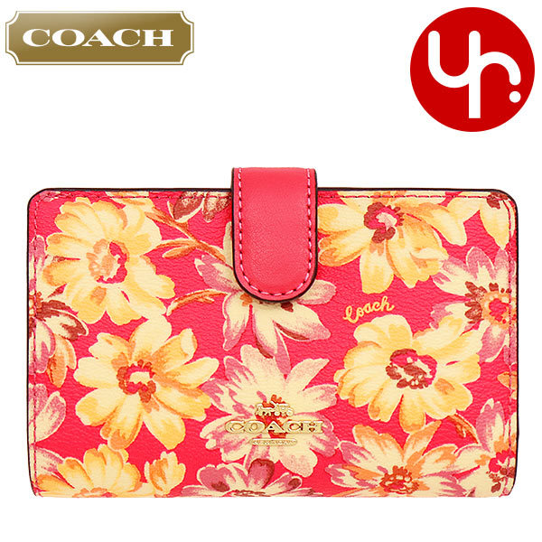 COACH コーチ 財布 二つ折り財布 F03497 3497 ピンクマルチ