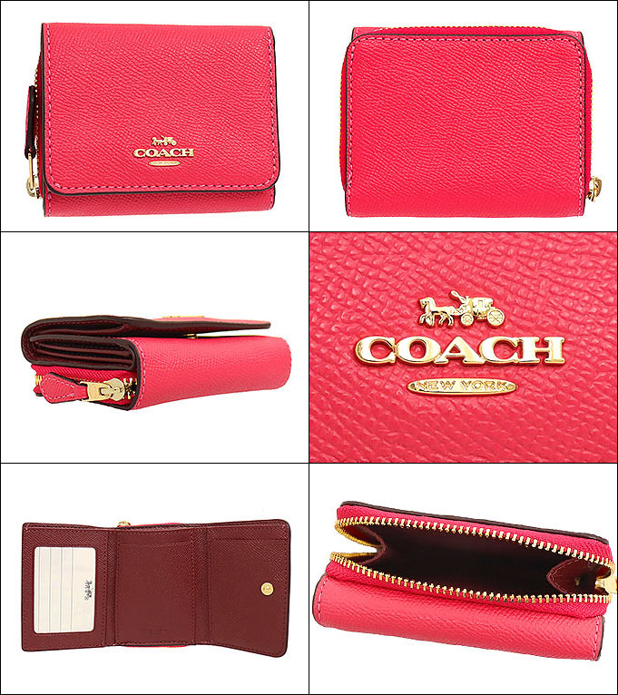 コーチ COACH 財布 三つ折り財布 F37968 37968 エレクトリックピンク