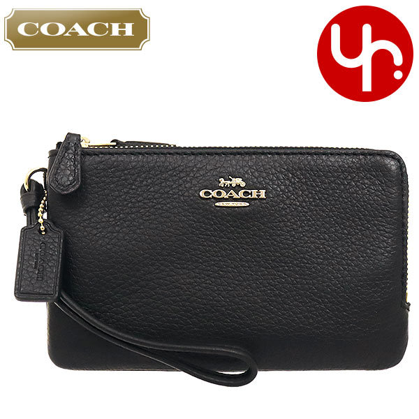 コーチ COACH 小物 ポーチ F06649 6649 ラグジュアリー ペブルド レザー ダブル コーナー ジップ リストレット アウトレット レディース｜import-collection-yr｜02