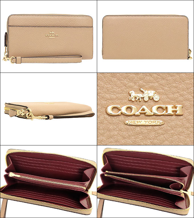 COACH コーチ 財布 長財布 F06643 6643 ペブルド レザー