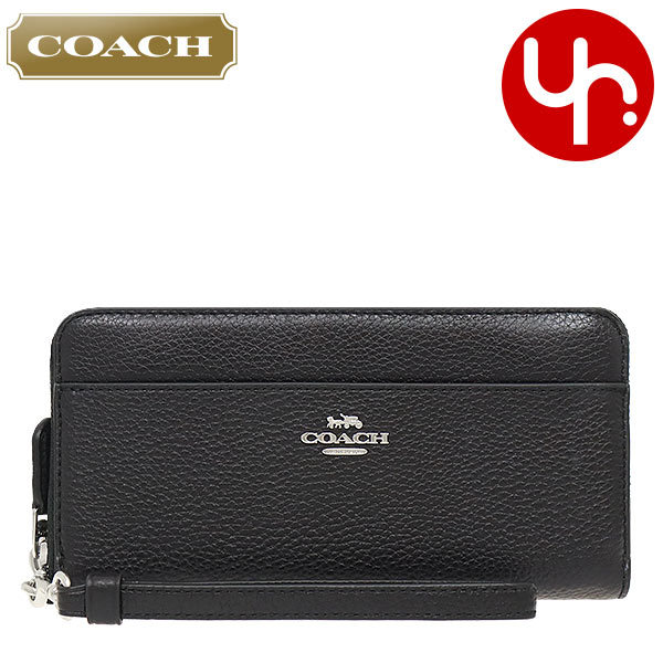 コーチ COACH 財布 長財布 F06643 6643 ブラック ペブルド レザー アコーディオン ジップ ウォレット （ストラップ付き）  アウトレット レディース : co-ko210126-4 : インポートコレクションYR - 通販 - Yahoo!ショッピング