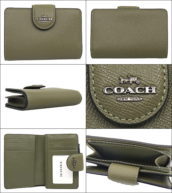 コーチ COACH 財布 二つ折り財布 F06390 6390 ケルプ ラグジュアリー クロスグレーン レザー ミディアム コーナー ジップ  ウォレット アウトレット レディース :co-ko210205-10:インポートコレクションYR - 通販 - Yahoo!ショッピング