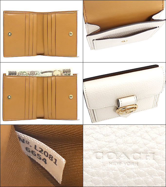 コーチ COACH 財布 二つ折り財布 F06654 6654 チョーク