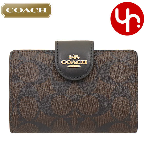 コーチ COACH 財布 二つ折り財布 FC0082 C0082 シグネチャー PVC レザー ミデ...