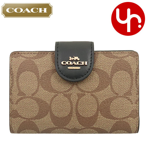 レディースファッション 財布、帽子、ファッション小物 コーチ COACH 財布 二つ折り財布 FC0082 C0082 シグネチャー PVC 