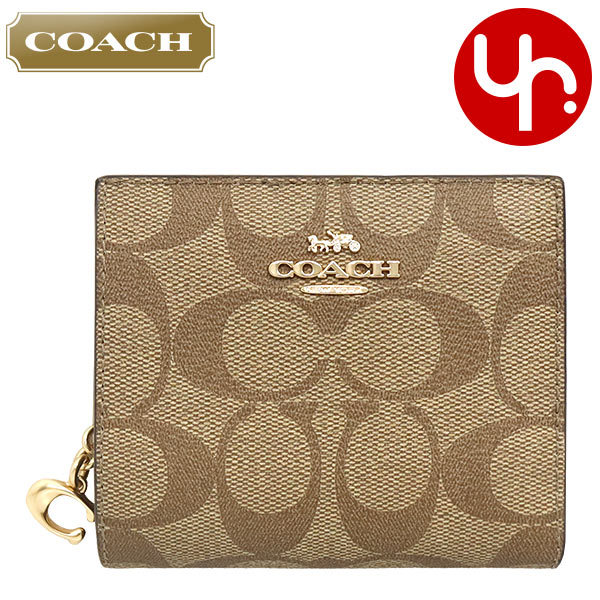 コーチ COACH 財布 二つ折り財布 FC3309 C3309 シグネチャー PVC レザー C チャーム スナップ ジップ ウォレット アウトレット レディース｜import-collection-yr｜09