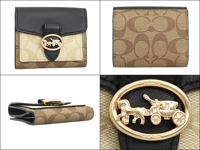 COACH コーチ 財布 二つ折り財布 F06261 6261 カーキ×ライト