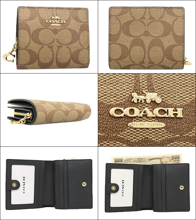 24時間限定ポイント10％】コーチ COACH 財布 二つ折り財布 FC3309 C3309 カーキ×ブラック シグネチャー PVC レザー C  チャーム スナ アウトレット レディース :co-ko210216-13:インポートコレクションYR - 通販 - Yahoo!ショッピング