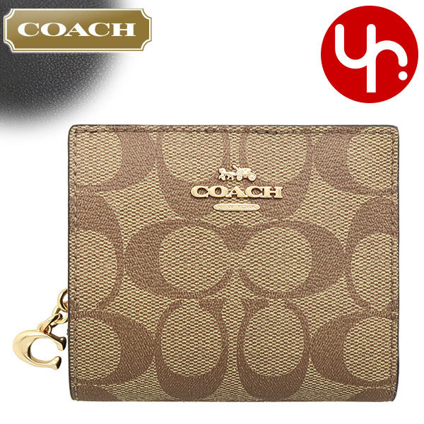 【24時間限定ポイント2％】コーチ COACH 財布 二つ折り財布 FC3309 C3309 シグネチャー PVC レザー C チャーム スナップ ジップ ウォレ アウトレット レディース｜import-collection-yr｜03