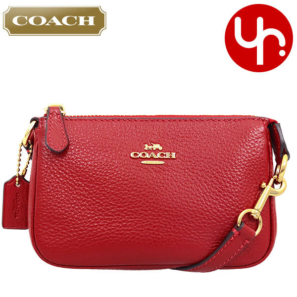 Yahoo! Yahoo!ショッピング(ヤフー ショッピング)コーチ COACH 小物 ポーチ F06386 6386 1941レッド ラグジュアリー ペブルド レザー ノリータ リストレット 15 アウトレット レディース