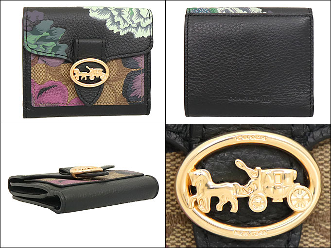COACH コーチ 財布 二つ折り財布 F06789 6789 ブラックグリーン