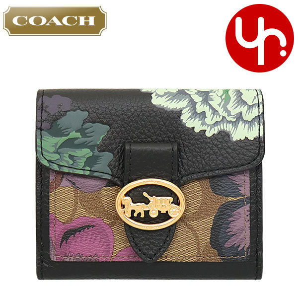 COACH コーチ 財布 二つ折り財布 F06789 6789 ブラックグリーン