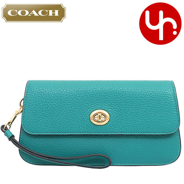 Yahoo! Yahoo!ショッピング(ヤフー ショッピング)コーチ COACH 小物 ポーチ FC2298 C2298 ティール ペブルド レザー コーチ オリジナルズ リストレット （ストラップ付き） アウトレット レディース